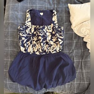 A New Day Navy and Cream Patterned Blouse